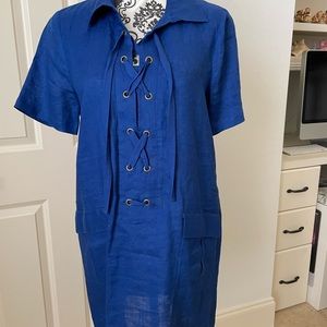 Maeve royal blue shirt dress